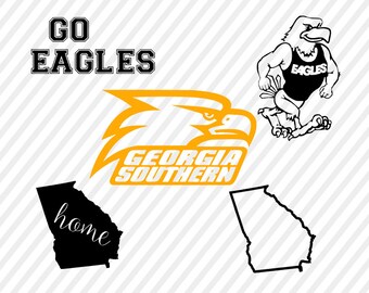 georgia southern eagles svg, southern eagles cuttable digital file, cricut file, silhouette files, svg cutting files, sports logo svg