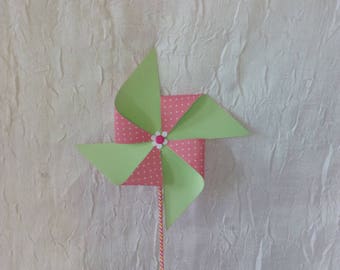 Pinwheels for buffet table decoration.