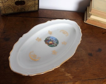 Ravier en porcelaine de Limoges, vide poches, coupelle, petite assiette / vaisselle vintage