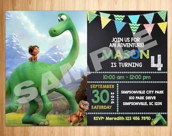 The Good Dinosaur Invitation