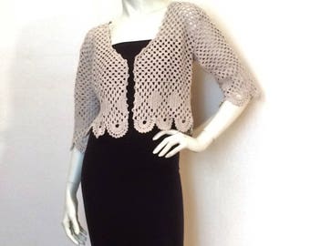 "Sands" crocheted cotton lace vest
