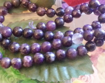 son of 66 mica beads purple 6 mm diameter hole 1 mm