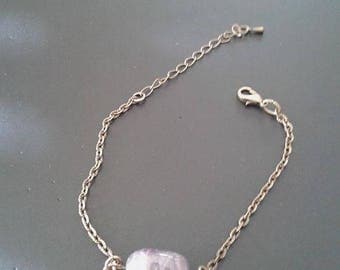 Bronze, Amethyst bracelet and charm