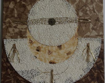 My weaving", alone or as a triptych painting