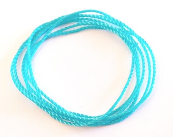X 4M CORD 0.8 MM TURQUOISE NYLON THREAD