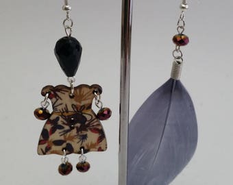 Earrings "Sundry Molds"-Feather-Doll powder blue 2