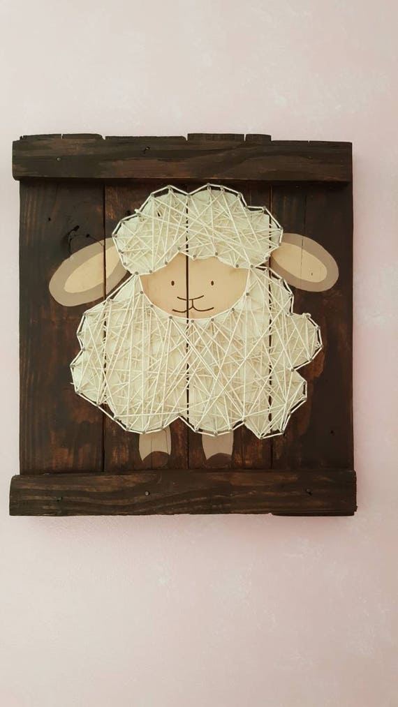 Sheep nursery wall decor lamb nursery decor girl nursery