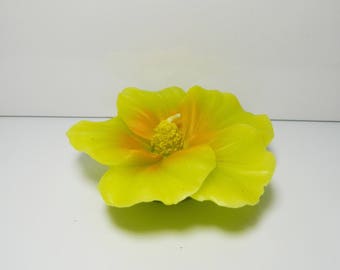 Yellow orange flower candle