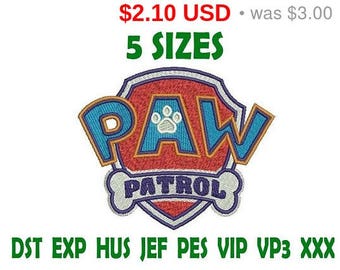 SALE 30% Paw Patrol Logo logo embroidery design - Instant Download machine embroidery pattern