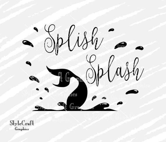 Download Mermaid svg Splish splash svg beach svg Silhouette Cameo svg