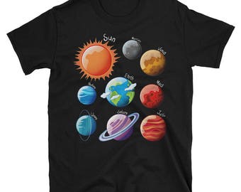 Solar system shirt | Etsy