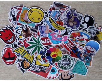 100 Vinyl Sticker Bomb Pack Laptop Stickers Car Stickers Bike Stickers