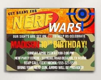 Nerf war party | Etsy