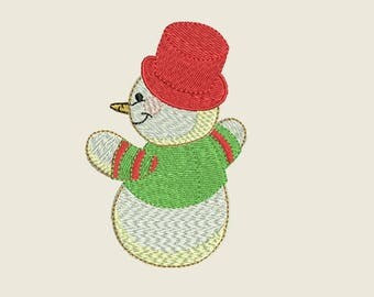 Snowman embroidery | Etsy