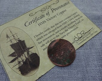 Piece of copper taken from the HMS Victory ship