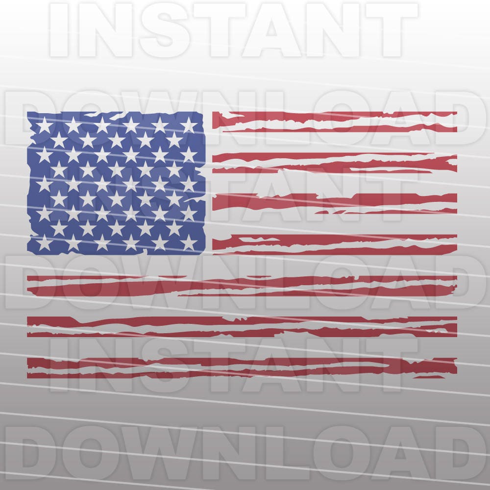 Download Distressed American Flag SVGUSA Flag SVG File-Cutting