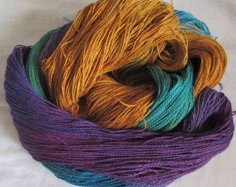 Handpainted Yarn - 4/2 Soft Cotton Yarn MOONLIGHT BAY
