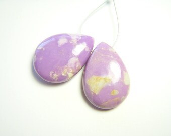 Phosphosiderite Polished Drops - Pair - 13x18.5mm