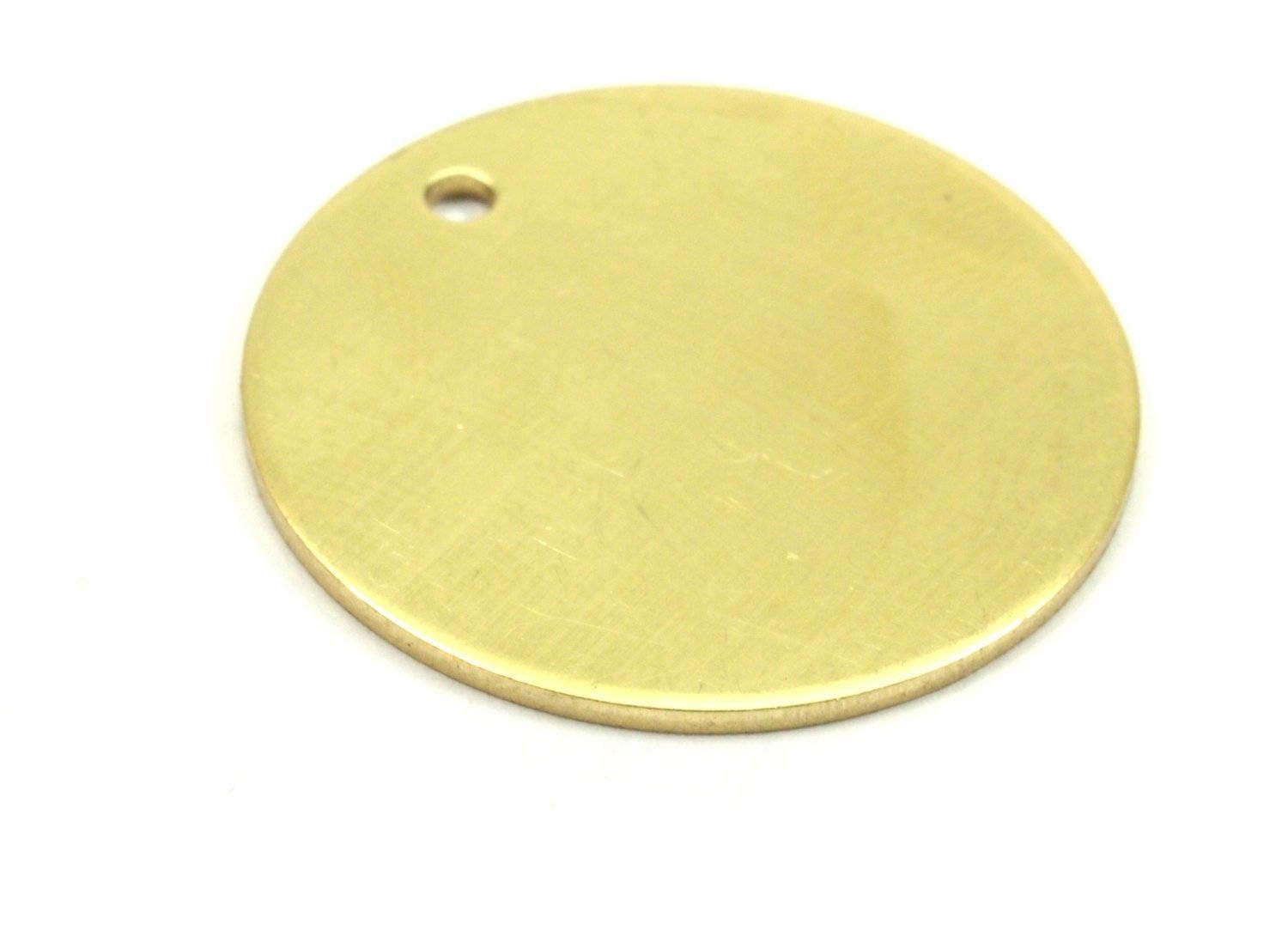 Brass Stamping Tag 10 Raw Brass 20mm Stamping Tags 18 Gauge