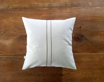 CLEARANCE - sale - grainsack pillow - grain sack - beige - stripe - 12x12 - farmhouse - rustic