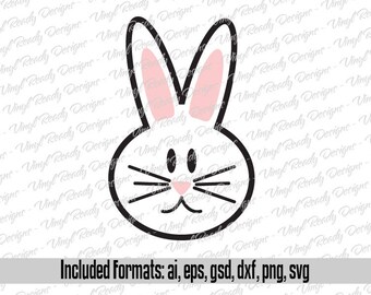 Download Bunny head svg | Etsy
