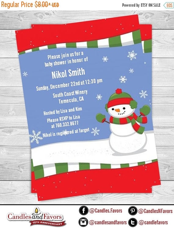 Sale Frosty The Snowman Christmas Invitation - Winter Wonderland ...