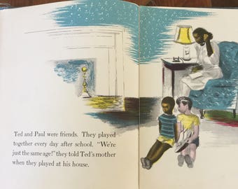 Two is a Team by Lorraine and Jerrold Beim, Illustrator Ernest Crichlow, Harlem Renaissance, Vintage Childrens Book, 1940s, Scarce Book