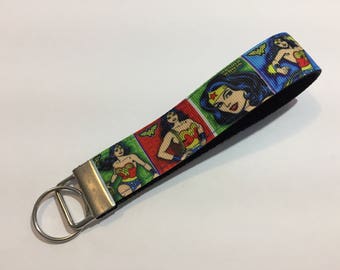 Wonder Woman Comis Strip Keychain Wristlet Key Fob