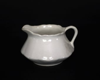 vintage white ironstone creamer shabby chic