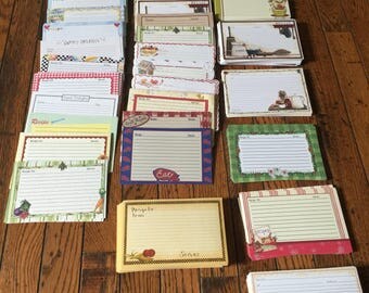 Vintage 100's of Recipe Cards