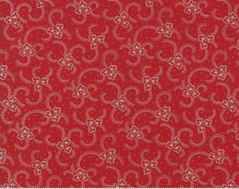 Petites Maisons De Noel Fabric by French General from Moda - Rouge Small Floral