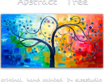 Sale Original oil Painting Abstract Painting 48" Canvas art, free dynamic Brushwork, fresh eye-catching focal point, by Tim Lam