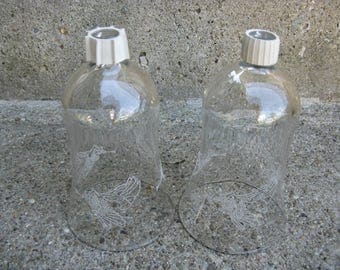 vintage clear glass trumpeting angels votives peg votive etched votives