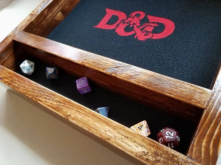 Dungeons and Dragons DnD Inspired Premium Dice Rolling Tray