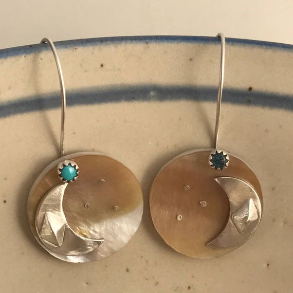 Moon at Dusk- Shell earrings