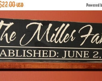 Hand painted Personalized Family Established Wood Sign- Vinyl Lettering wall words graphics Home decor itswritteninvinyl