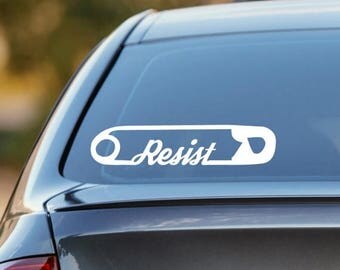 Resist Decal, Safety Pin Decal, #Resist Decal, #Resist, Solidarity Decal, Safety Pin Movement, Safety Pin Sticker, Safety Pin Car Decal