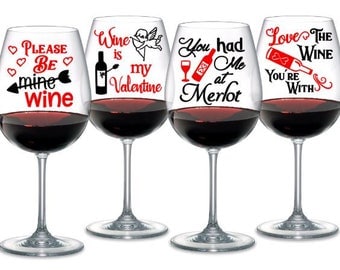 Download Valentine wine glass | Etsy