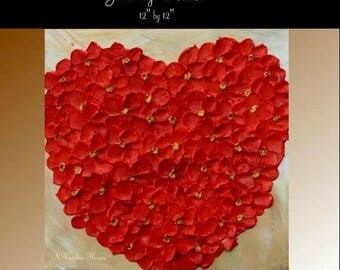 SALE Original Oil gallery canvas abstract Contemporary palette knife Glowing Heart abstract painting by Nicolette Vaughan Horner