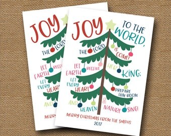 Personalized Christmas Card No Photo JESUS Scripture