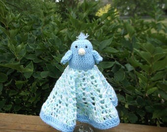Blue Bird of Happiness Lovey/Security Blanket