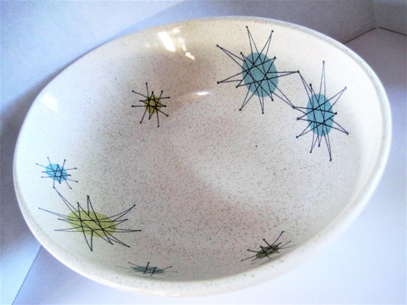 Franciscan Starburst Vegetable Bowl, Gladding Mcbean pottery, Atomic Mid Century, Oval Bowl,