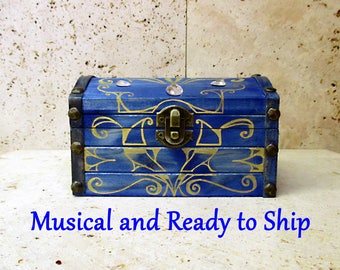 MUSICAL--The Boss Key Chest from The Legend of Zelda: Ocarina of Time Solid Wood, Brass and Resin Accents, Re-recordable