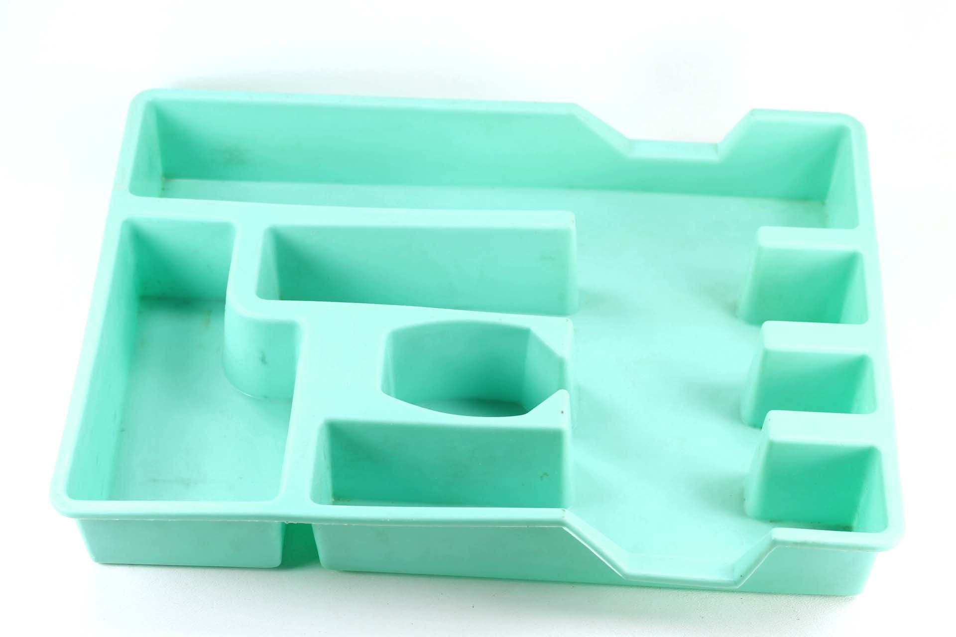 Vintage Aqua Silverware Tray for the Kitchen Drawer Loma