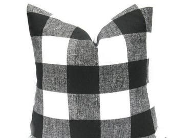 15% Off Sale Black Pillow, Buffalo Check, Decorative Pillow Cover Plaid Pillow ,Modern pillow , Decorative Pillow - Throw Pillows - Accent
