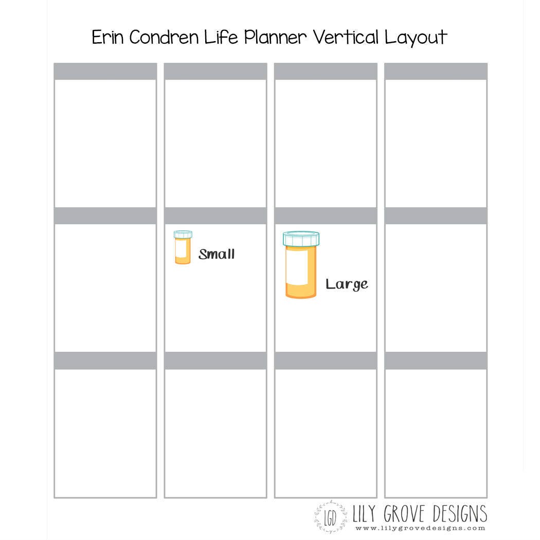 Medication Refill Reminder Planner Stickers Choice of Size