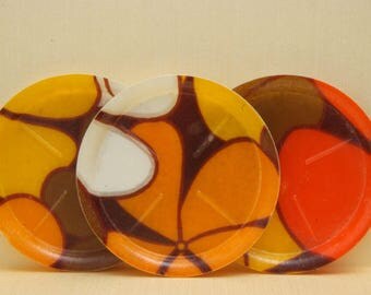 Set of Mid Century Barware Fiberglass Coasters
