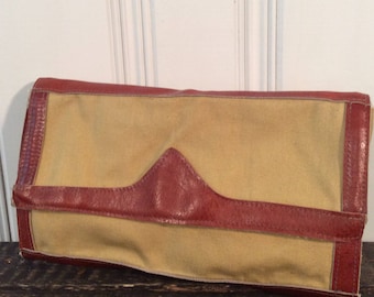 SALE 1980's Gabay Leather Lined Clutch