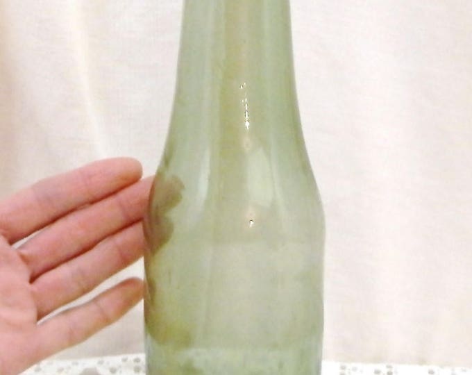Antique French Green Blown Glass Milk Bottle, Unusual Shaped Bottle from France, Country Farmhouse Decor, Diary Decorators Piece , Vase Antique French Green Blown Glass Milk Bottle, Unusual Shaped Bottle from France, Country Farmhouse Decor, Diary Decorators Piece , Vase