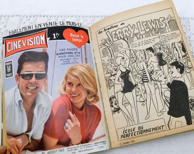 Vintage French 1965 Photo Romance and Graphic Novel Book, 60s Mid Century Romance Booklet from France, Adult Romantic Love Fiction